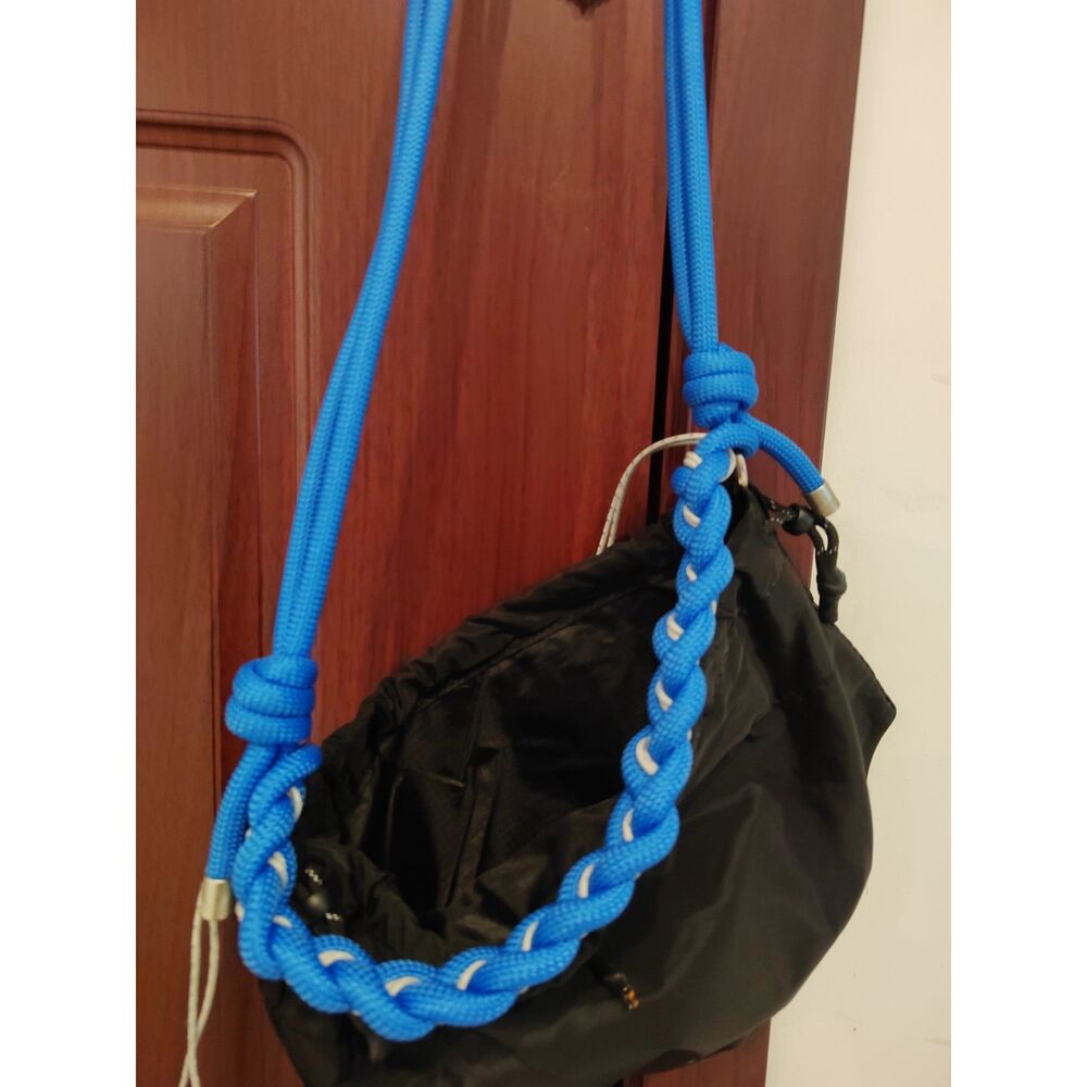 topologie Black Crossbody with Bright Blue Rope Strap - Picture 5 of 6